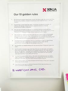 Xinja 10 golden rules